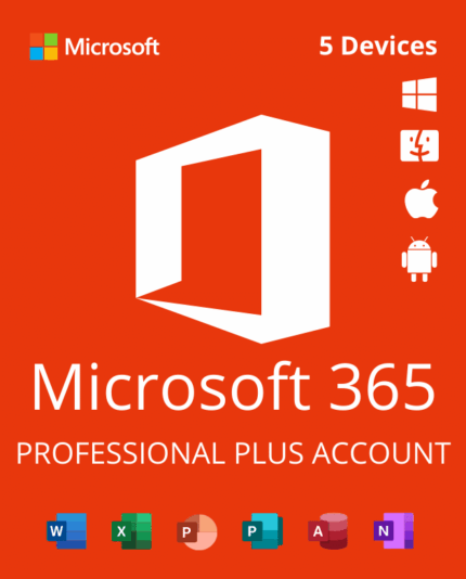 Microsoft Office 365 Pro Plus – 5 DEVICES – LIFETIME ACCOUNT