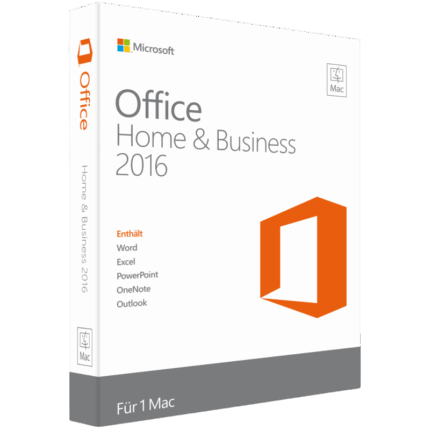 Microsoft Office Home and Business 2016 MAC Retail – BINDS to MS account